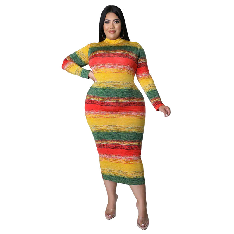 Women Sexy Long Plus Size Women's Sweater Maxi Dress