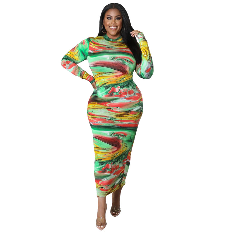 Women Sexy Long Plus Size Women's Sweater Maxi Dress