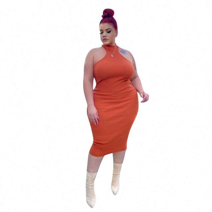 LS Curves Fondpink High Quality Bodycon Plus Size Vestidos Mujer Woman Clothing 2021 Plus Size Dress Women Sexy Dresses