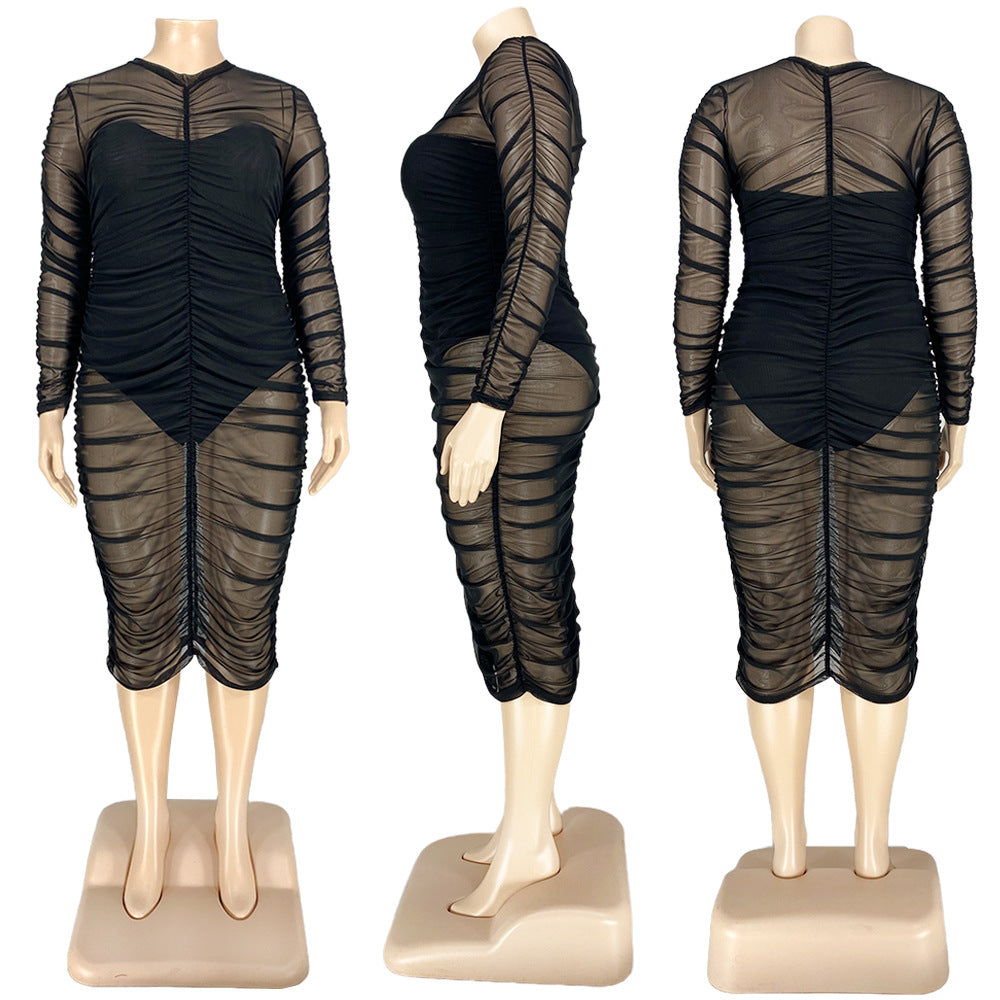 LS Curves Size Sexy Dress Women's Clothing Trend Dresses