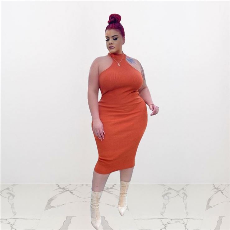 LS Curves Fondpink High Quality Bodycon Plus Size Vestidos Mujer Woman Clothing 2021 Plus Size Dress Women Sexy Dresses