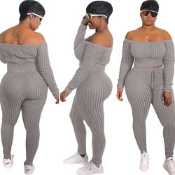 New Arrivals LS Curves Sweater Women's Plus Size Sets