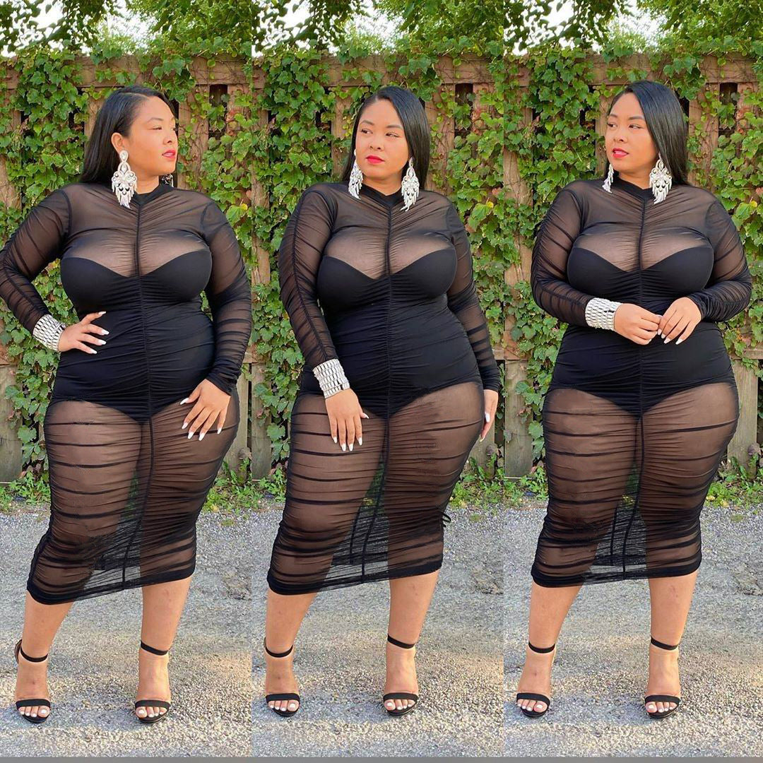 LS Curves Size Sexy Dress Women's Clothing Trend Dresses