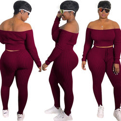 New Arrivals LS Curves Sweater Women's Plus Size Sets