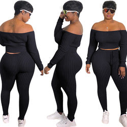 New Arrivals LS Curves Sweater Women's Plus Size Sets