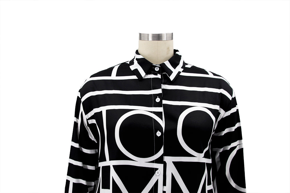 LSCURVES Women Printed Shirt Dress New